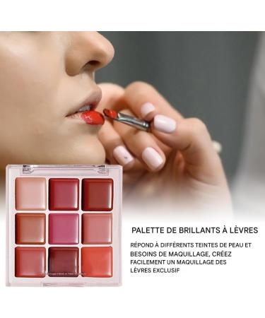 Palette de Rouge L vres - Maquillage Brillant L vres 9 Couleurs | Finition Mat Imperm able Hydratante Non Collante Pour Occasions Sp ciales ou Quotidien Jeunes Filles - Buy Online on GoSupps.com