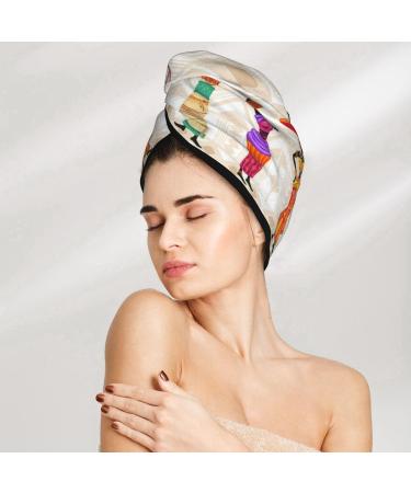 Hair Towel Wrap - Quick Dry Hair Turban for Black Women | Towel with Button - Buy Online on GoSupps.com