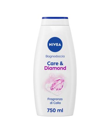 NIVEA NIVEA Care & Diamond Bath Shower 750ml Soap in Cleansing and Moisturizing Cream Shower Cream Enriched with Vitamins C E and Nutritive Oils with Calla Floral Scent