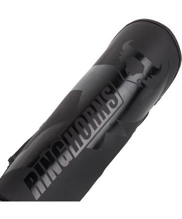 Ringhorns Charger Shin Guard Black/Black L - Premium Protection for Fighters | International Shipping Available - Buy Online on GoSupps.com