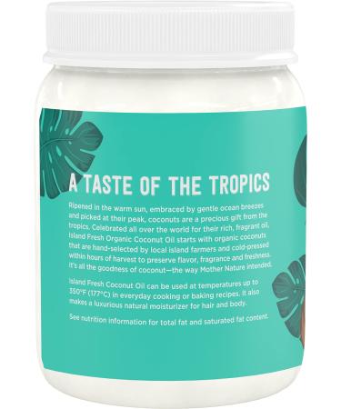 Island Fresh Organic Virgin Coconut Oil 54 oz - Packaging May Vary - Buy Online on GoSupps.com