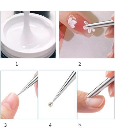 Stainless Steel Cuticle Pusher Nail Dotting Pen Nail Care Tool Double Ended Manicure Cuticle Remover Cleaner Nail Dotting Pen Set Nail Dotting Pens For Nail Art Nail Dotting Pen And Brushes - Buy Online on GoSupps.com