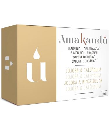  Amakandu Bio_Natural_Vegan Ultra-Hydrating Soap - Jojoba and Calendula Soap specially formulated for sensitive skin - Deeply cleanses and moisturizes skin 90g - Buy Online on GoSupps.com