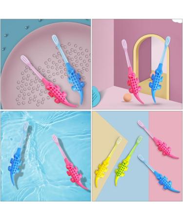 Minkissy 8pc Cartoon Animal Toothbrush Set - Sensitive Baby Toothbrushes for Kids | Wooden & PBT Small Head Oral Care Toys - Buy Online on GoSupps.com