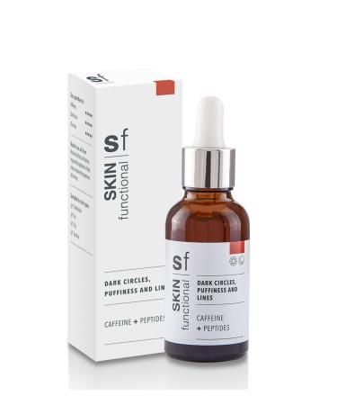 Skin Functional Dark Circles Puffiness and Lines Eye Serum Caffeine + Peptides Anti-Aging Hydration Firmness & Elasticity 30 ml