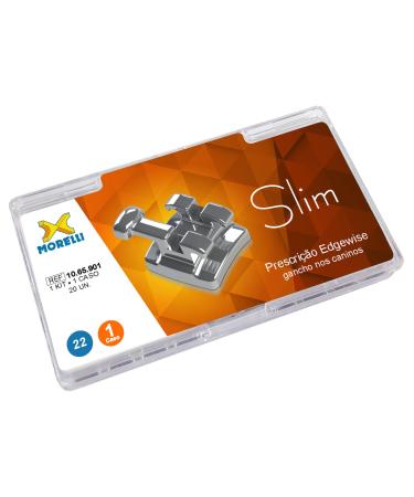 Orthodontic Dental Morelli Kit of Brackets 01 case Prescription Edgewise Slim .022 Hook Can