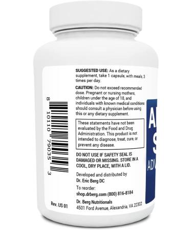 Dr. Berg's Adrenal Stress Advanced Formula - Adrenal Support Supplement - 90 Capsules - Buy Online on GoSupps.com