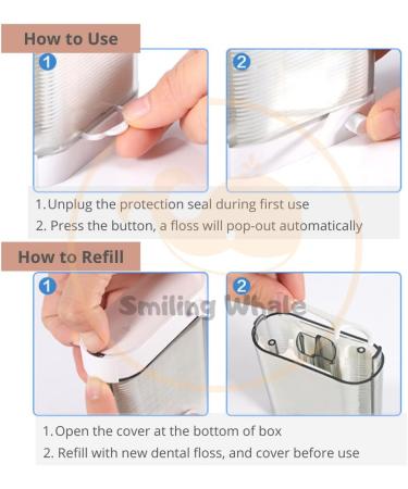 Professional Dental Flossers by The Smiling Whale | Extra Strong Flosser Picks in Convenient Storage Box - Ideal for Healthy Gums & Teeth Care - Buy Online on GoSupps.com