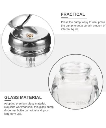 Beaupretty Clear Glass Push Down Dispenser Bottle for Nail Polish and Makeup Remover 180ML Empty One Touch Glass Pump Dispenser with Flip Top Cap - Buy Online on GoSupps.com