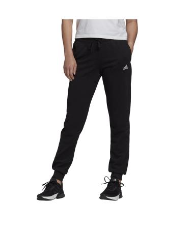 adidas Women's Essentials French Terry Logo Pants Small Core Black/White