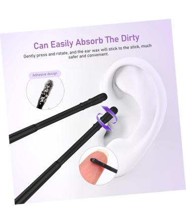 DEARMAMY 200Pcs Disposable Ear Wax Cleaning Sticks Premium Sticky Ear Cleaner for Effortless Earwax Removal Comfortable and Safe Design for Ear - Buy Online on GoSupps.com