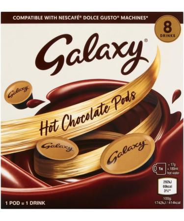 Hot Chocolate Pod Bundle With Galaxy Hot Chocolate Pods 8x17g (2 Pack) - Buy Online on GoSupps.com