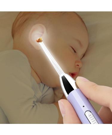 Earwax Cleaner Kit | Ear Wax Picker Rechargeable Cleaning Spoon with Light Visible Earwax Cleaning Digger Curette for Adults Children Salon Home Spa Taro Purple - Buy Online on GoSupps.com