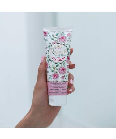 Victoria Beauty Hand Cream for Dry Cracked Hands - Rose Oil & Hyaluronic Acid - 100ml Optimal Nail Care - Buy Online on GoSupps.com