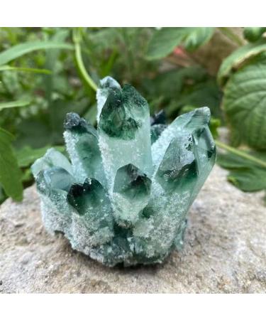 Specimen Healed 300-1000g Natural Green Ghost Quartz Crystal Cluster Crystals raw Gemstone Specimen for Home&Office Decoration fengshui As a Gift (Size : 320-400) - Buy Online on GoSupps.com