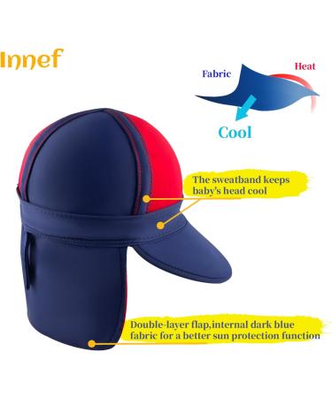 UPF 50+ Children's Sun Hat - Dinosaur Pattern Legionnaire Hat with Neck Protection for Ages 6-8 - Buy Online on GoSupps.com