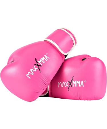 MaxxMMA Pro Style Boxing Gloves - Pink 10 oz for Men & Women - Heavy Bag Training Mitts for Muay Thai, Kickboxing, and Sparring - Buy Online on GoSupps.com