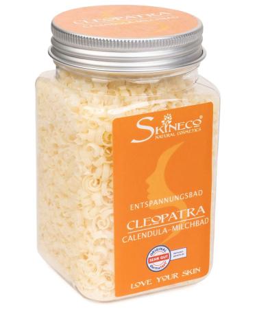 Skineco Cleopatra Milk Bath | Sustainable Bath Additive with Calendula & Goat Milk | Feel-good Bath for Sensitive Skin | Relaxation Bath | Care Bath | Handmade Natural Cosmetics | for Skin Care