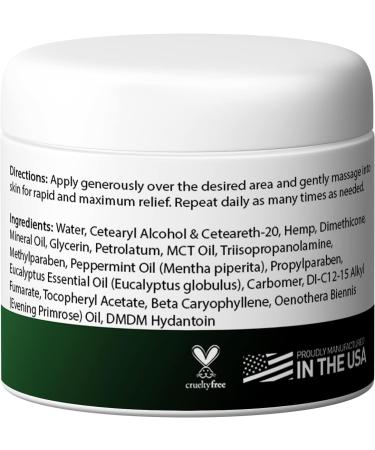 Medical Miracles Hemp Relief Cream - 6000mg Pain Relief for Neuropathy Joints & Muscles - Made in USA (4 OZ - Buy Online on GoSupps.com