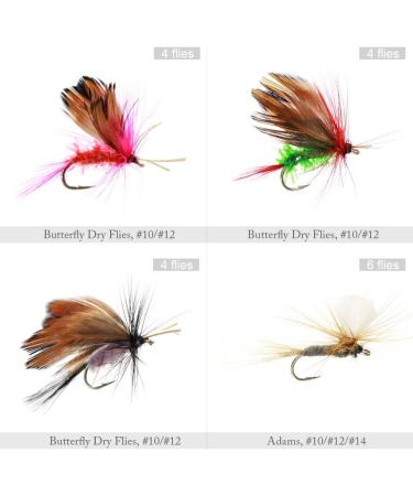 Croch Fly Shape Fishing Flies Set - 60 Hand Tied Imitation Lures for Trout & Char with Waterproof Box | Best International Shipping - Buy Online on GoSupps.com