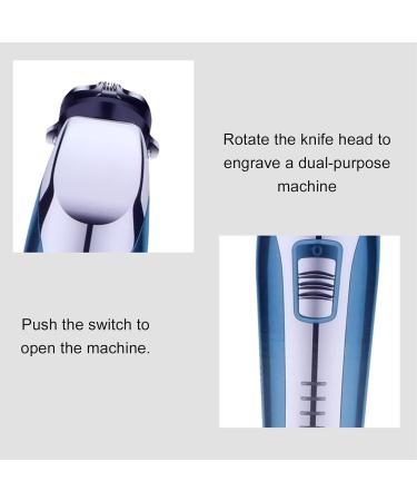 Professional Hair Clipper with 2 Guide Comb Cordless Electric Hair Trimmer Beard Shaver Rechargeable Haircut Grooming Trimmers for Men and Family Use (Blue) - Buy Online on GoSupps.com