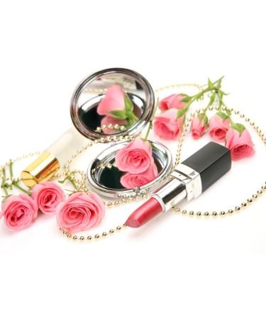 LRUIOMVE Friendship Gift Compact Pocket Cosmetic Mirror - Silver Engraved Travel Makeup Mirror for Sister, Women, Friends - Birthday, Christmas, Graduation - Buy Online on GoSupps.com