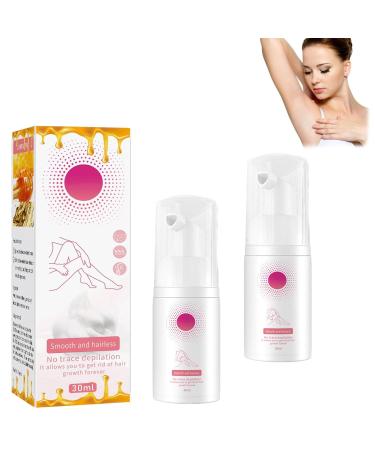 Hair Removal Mousse Gentle Hair Removal Mousse Body Hair Removal Foam Spray for Women and Men Hair Removal Spray Quick Hair Removal Moisturizing and Skin-Friendly (2 Pcs)