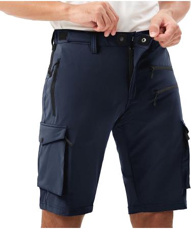 Hiauspor Men's Quick Dry Cargo Shorts - Dark Navy, X-Large - Buy Online on GoSupps.com
