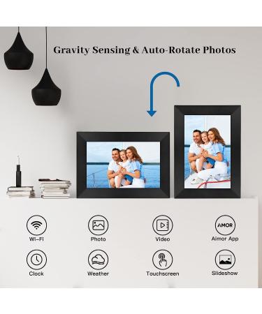 8 Inch WiFi Digital Photo Frame - HD Touch Screen, Smart Cloud Frame with 8GB Storage - AiMOR APP for Easy Remote Sharing - Buy Online on GoSupps.com