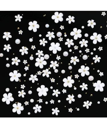 Women Charming Imitation Pearl DIY Accessories Tool Alloy Nail Art 3D Shell Flower Nail Decoration - Buy Online on GoSupps.com