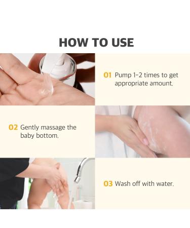 Soothing Baby Bottom Wash - Hypoallergenic Vegan Diaper Cleanser | pH Balanced International Shipping - Buy Online on GoSupps.com