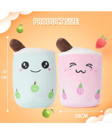 Anboor Bubble Tea Plush Pillow - Apple+Strawberry Flavor 25cm - Cute Soft Toy Stuffed Animal Gift for Kids - Buy Online on GoSupps.com