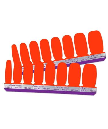 Color Street High Voltage Nail Strips (Neon Orange) - FMN011 - Bold Neon Red/Orange Design - Buy Online on GoSupps.com