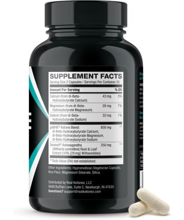 Calming Cortisol Supplement for Women & Men - Clinically Validated Sensoril Ashwagandha and goBHB Mood Support Supplement for Balanced Energy & Focus and Cortisol Support - 3rd Party Lab Tested - Buy Online on GoSupps.com