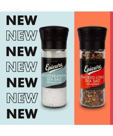 Epicure Mediterranean Sea Salt 270 g & Epicure Vietnamese Black Peppercorns 145 g Freshly Ground Seasoning Grinders - Buy Online on GoSupps.com