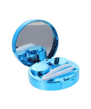 Lurrose 1 set starry sky glasses case storage set for contact lenses travel set for contact lenses travel case for eye lenses holder for contact lens container short -sighted glass pp travel 7.5x7.5cm blue
