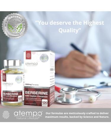 Berberine Supplement with Ceylon Cinnamon HCL 1500mg, Natural Berberine Extract for Metabolic Support & Overall Wellness 120 Capsules - Buy Online on GoSupps.com