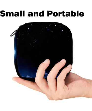 Space Universe Menstrual Bag - Stylish Zippered Pouch for Teenagers & Women | Eco-Friendly Moon Cloud Design - Buy Online on GoSupps.com