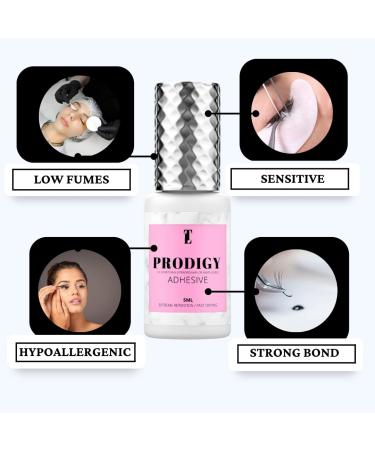 Prodigy Adhesive Professional Eyelash Extension Glue (5ml) - Long-Lasting, Formaldehyde-Free, Fast Drying Lash Glue for Extensions - No Irritation - 7-8 Weeks Bond - Buy Online on GoSupps.com