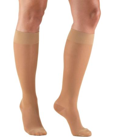Truform Sheer Knee High Stocking 15-20 mmHg Compression, Pack of 2 - Beige, Large - Buy Online on GoSupps.com