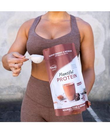 Morlife Plantiful Vegan Protein Powder - Chocolate Fudge | Best Tasting Plant Protein Powder | Gluten Free | Dairy Free | Soy Free | BCAAs | Vegetarian Protein Powders 510g. (14 Serves) - Buy Online on GoSupps.com