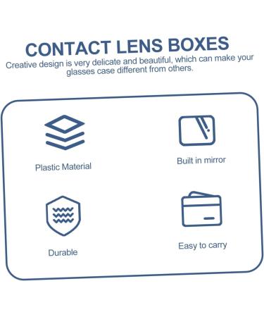 KOMBIUDA Travel Glasses Case Set - 4 Cute Plastic Boxes (6.5x4.5x2cm) - Ideal for International Shipping - Buy Online on GoSupps.com