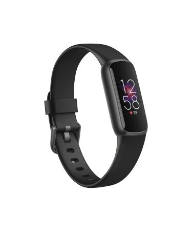 Fitbit Luxe Fitness and Wellness Tracker with Stress Management, Sleep Tracking and 24/7 Heart Rate, Black/Graphite, One Size (S & L Bands Included)
