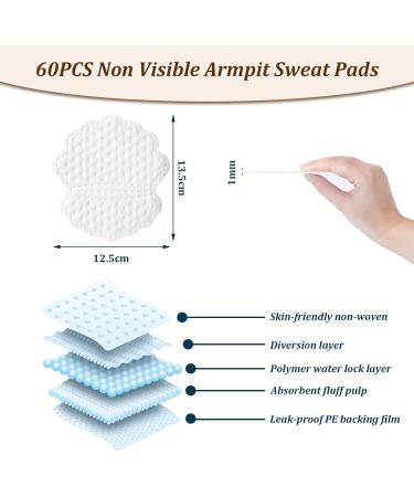 SPOKKI 60 Pcs Women's Disposable Underarm Sweat Pads - Large Breathable Cotton Absorbing Pads - Buy Online on GoSupps.com