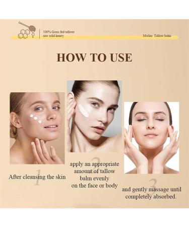 Beef Tallow Beef Tallow for Skin Tallow and Honey Cream Organic Beef Tallow Balm for Face Moisturizer with Raw Wild Honey for All Purpose Balm Natural Beef Tallow Lotion for Skin Care (60g) - Buy Online on GoSupps.com