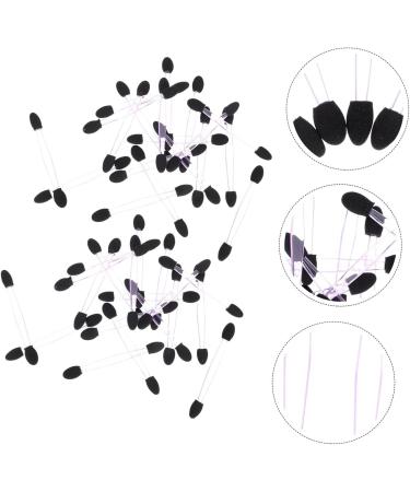 DOITOOL 100pcs Eye Shadow Stick Eyeshadow Eyebrow Applicators Girl Makeup Tools Eye Patch Woman Double Head 7.5x0.5cm Black - Buy Online on GoSupps.com
