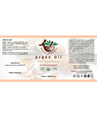 Buy Premium Moroccan Argan Oil - 100% Pure & Organic for Hair Skin & Nails | International Shipping - Buy Online on GoSupps.com