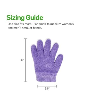 NatraCure Moisturizing Gel Gloves - Lavender | For Dry, Cracked Skin, Aging Hands, Eczema & Cuticles - Buy Online on GoSupps.com