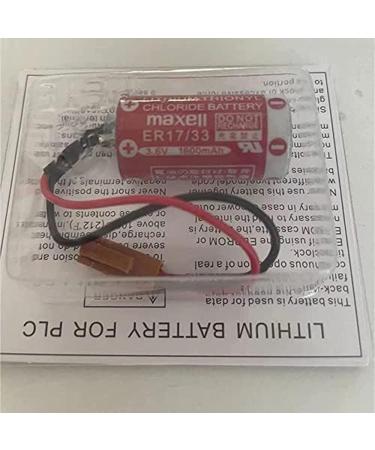 Buy Pack of 20 ER17/33 3.6V 1600mAh Non-Rechargeable Industrial Control Batteries with 2-Pin Brown Plug - Perfect for PLC & International Shipping - Buy Online on GoSupps.com