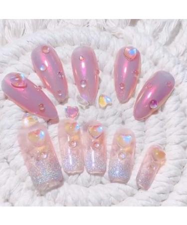Frosted Aurora Imitation Pearl Mermaid Bubble Beads - 2022 New Candy Color Glass Beads for Nail Art DIY - 3mm Semi-Circular Flat Bottom Beads - 6-Grid Box - Buy Online on GoSupps.com